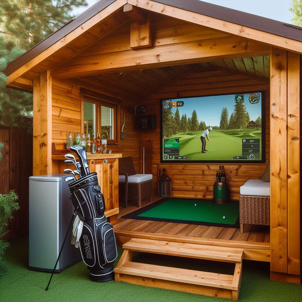 Shed golf simulator