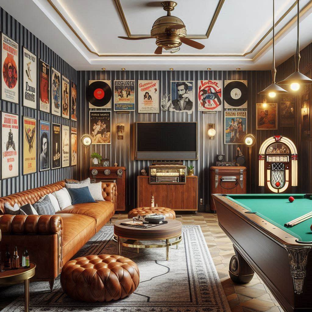 sophisticated man cave
