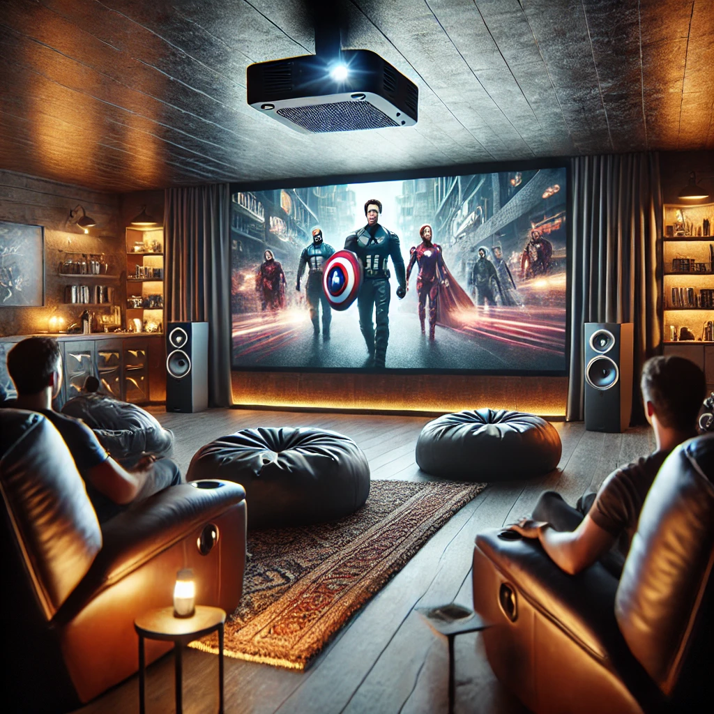 High-Definition Projector for man cave