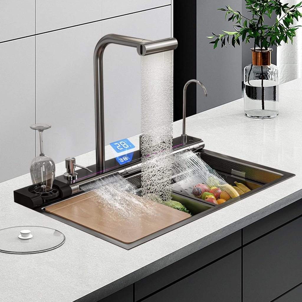 
FVVJVV Dual Waterfall smart Kitchen Sink