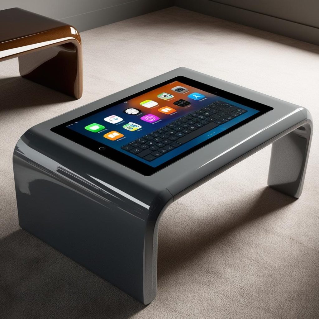 smart coffee table with keyboard