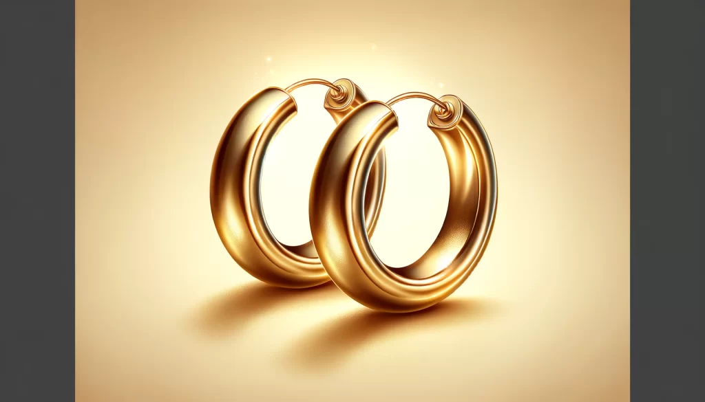 Chunky Gold Hoop Earrings