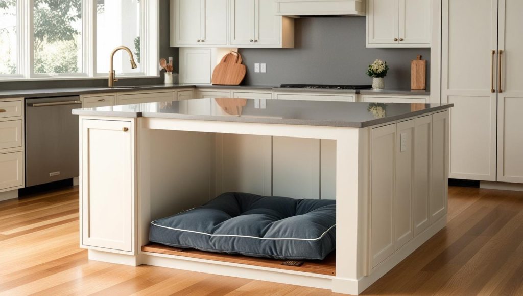 Cabinet and Kitchen Island DOG BED