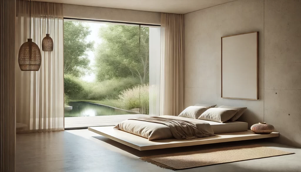 Low-Profile Floating Bed for a Zen FeeL