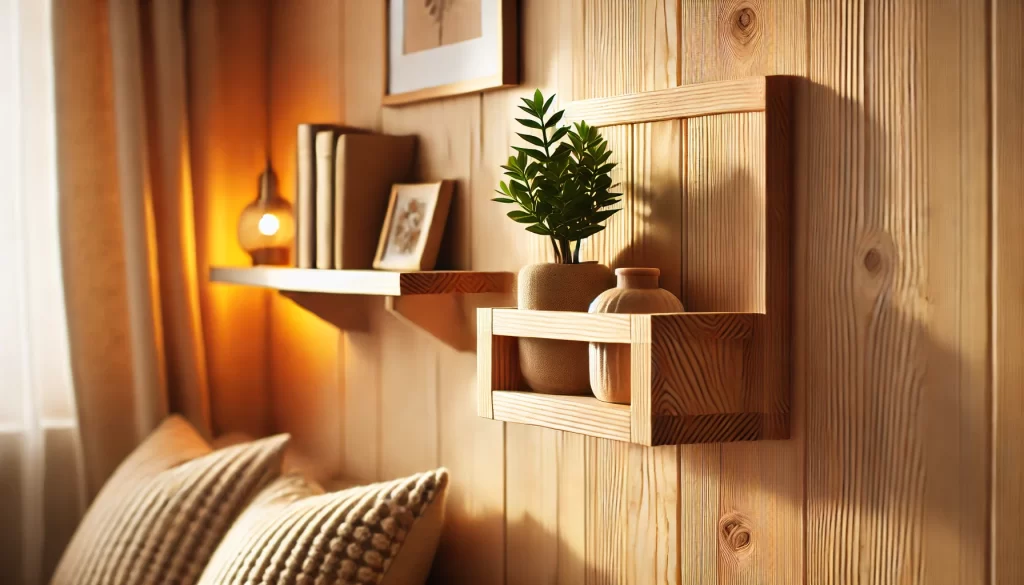 wall mounted shelf woodworking