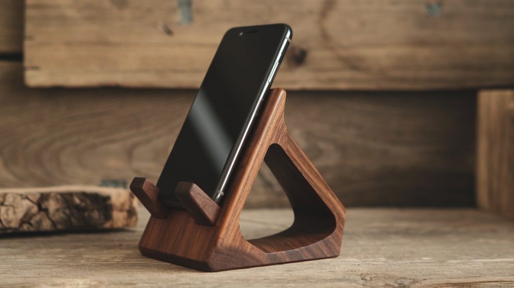 DIY WOODWORKING Wooden Phone Stand 