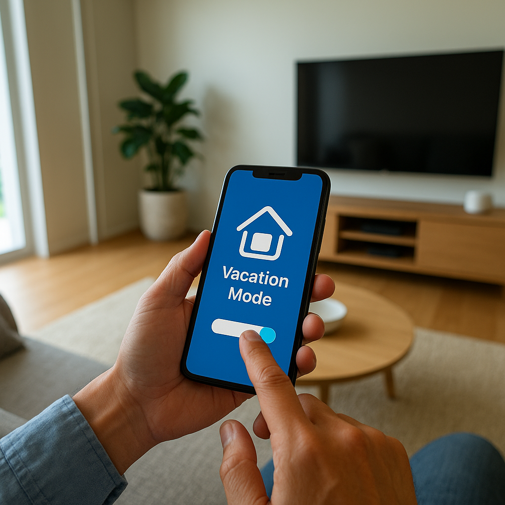 how to set up smart home vacation mode