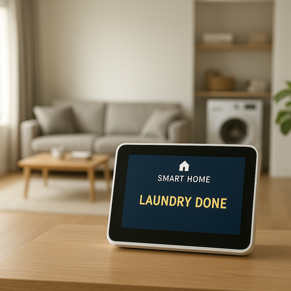 laundry done notification smart home