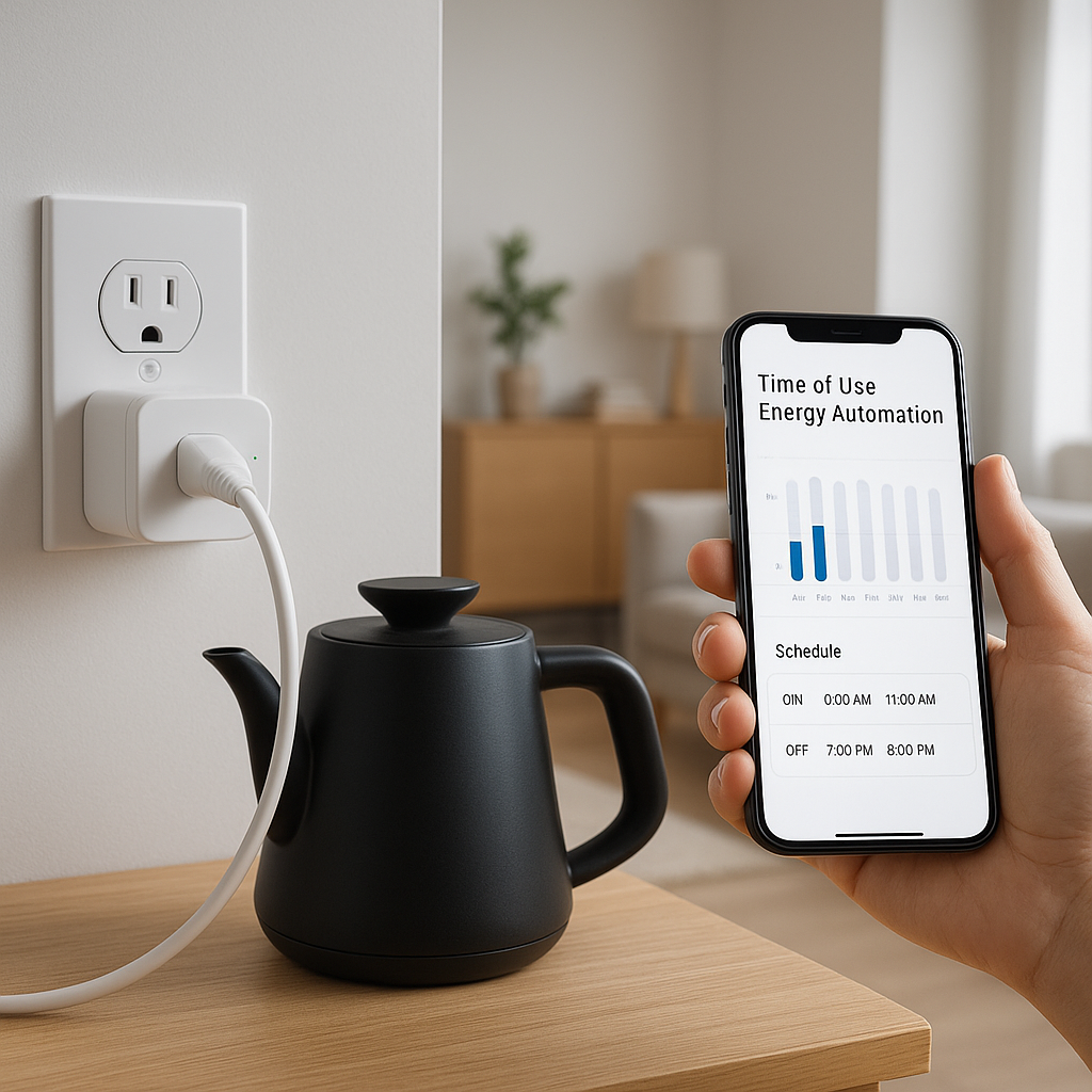 time of use energy automation with smart plugs