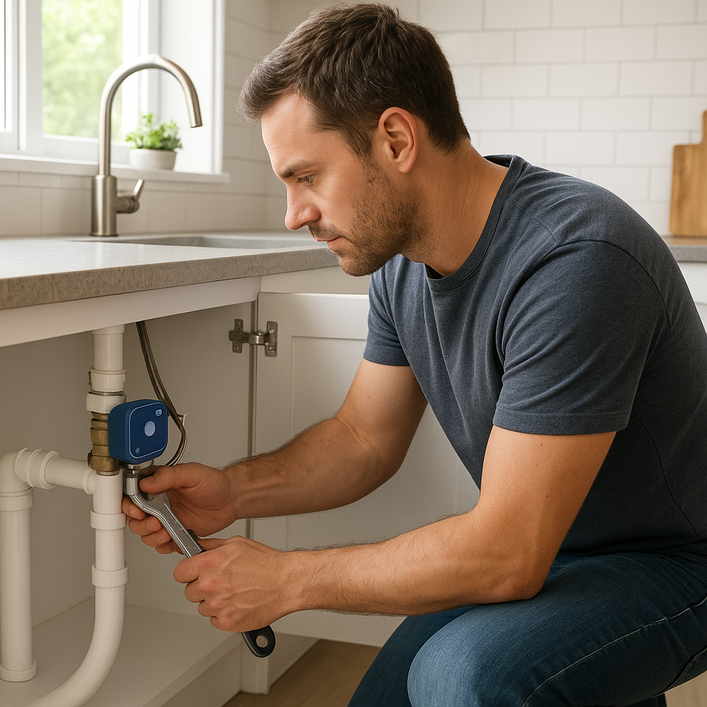 how to install smart water shut off valve