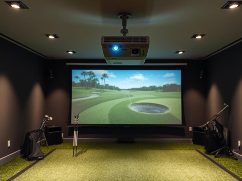 golf simulator projector mount